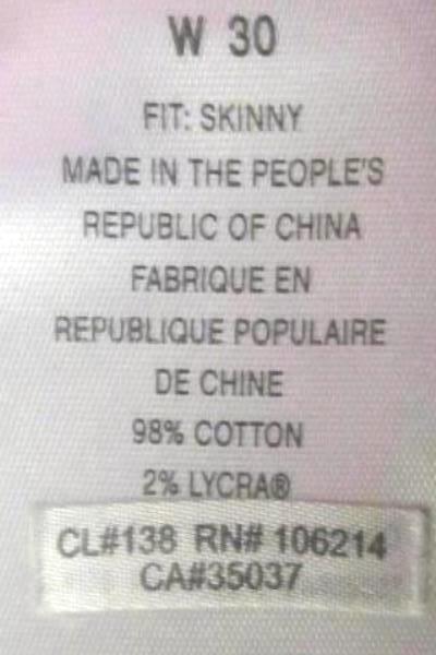 Women's Black And Gray Designed Skinny Jeans By Else Size W30 98% Cotton