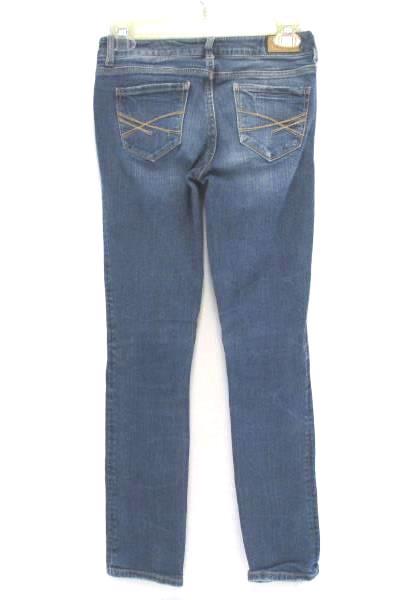 Aeropostale Distressed Denim Medium Wash Skinny Jeans Low Rise Womens 00 Short