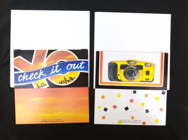 Set of 2 Pop Up Greeting Cards Vintage Photo Frame 1997 QLT