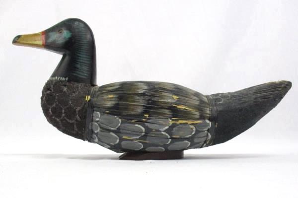 Vintage Sea Grass & Wood Handmade Duck From The Philippines