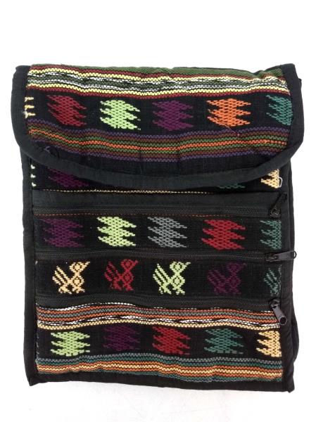 NEW Black Guatemalan Hand Woven Mochila Crossbody Bag Med CONCERNED CRAFTS