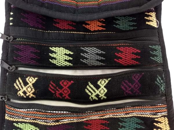 NEW Black Guatemalan Hand Woven Mochila Crossbody Bag Med CONCERNED CRAFTS