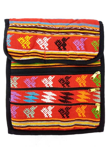 5pc Lot Medium Guatemalan Hand Woven Mochila Crossbody Travel Bags NEW