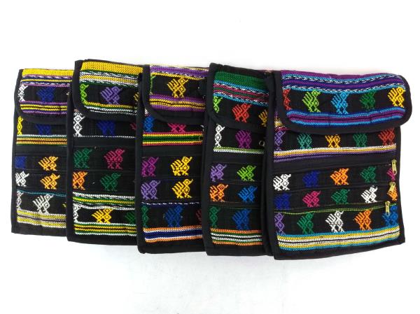 NEW Lot of 5 Medium Guatemalan Hand Woven Mochila Crossbody Bags Wholesale