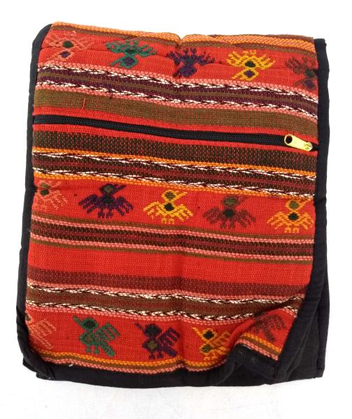 New Red Guatemalan Hand Woven Mochila Crossbody Bag Medium Concerned Crafts