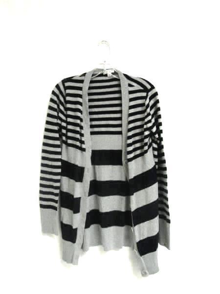 Cardigan Liz Lange "Maternity" Black & Grey Horizontal Striped Women's Size XS