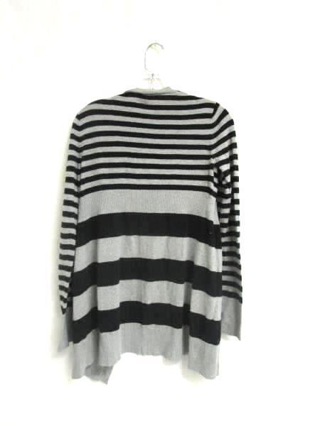 Cardigan Liz Lange "Maternity" Black & Grey Horizontal Striped Women's Size XS