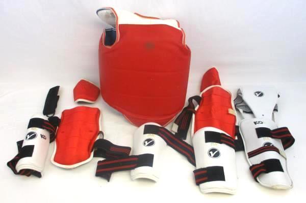 Youth Taekwondo Protection Gear West Coast Taewondo Chest Pad Shin Guards more