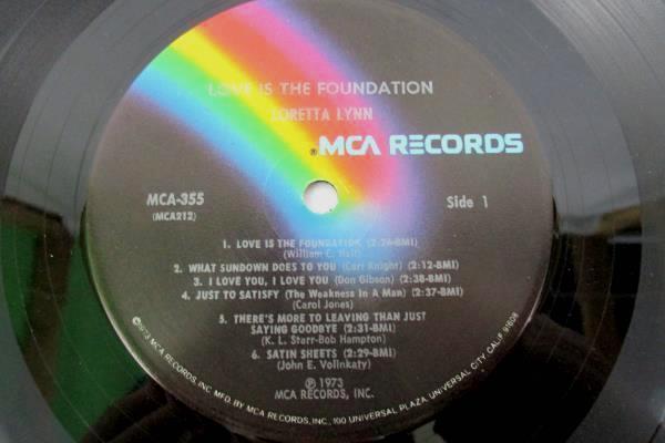 Loretta Lynn "Love Is A Foundation" 1973 12" Vinyl 33 RPM LP Record Country