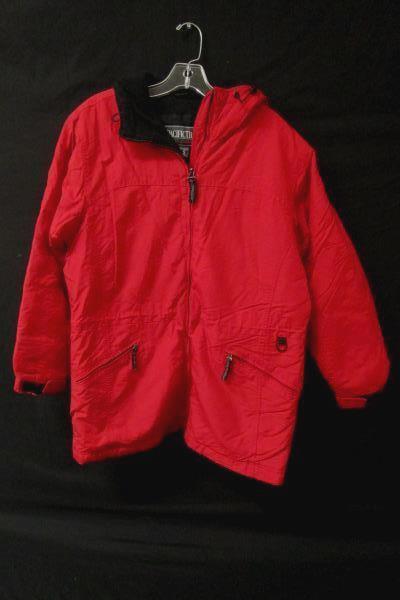 Women's Red Black Coat By Pacific Trail Size S 100% Nylon, 100% Polyester.