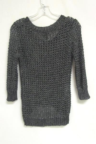 Women's Silver Metallic Gray Sweater Top By Rue21 Size M