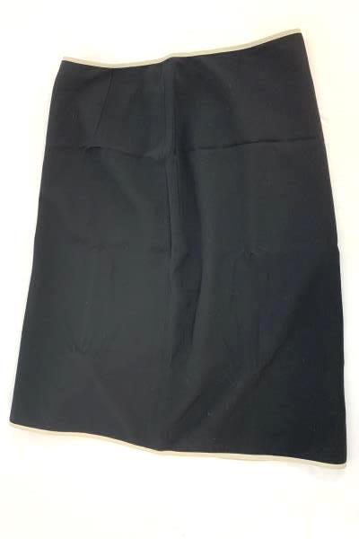 BANANA REPUBLIC Women's Black W/ Tan Trim Lined Career Pencil Skirt Size 2