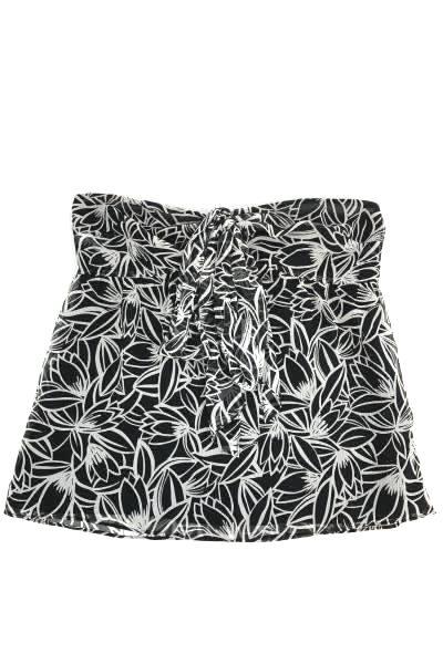 Ann Taylor LOFT Women's Halter Black & White Floral Summer Top Size 6
