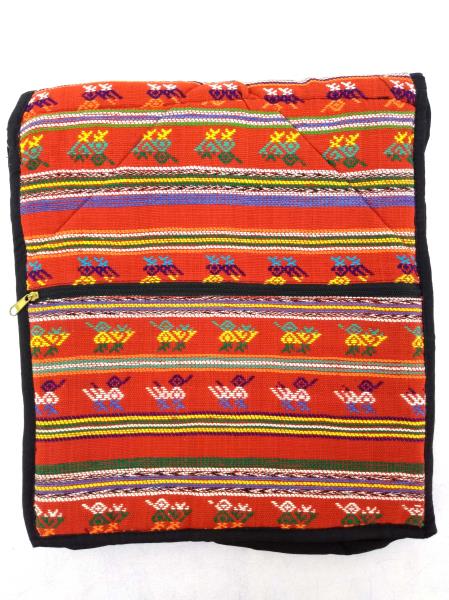 New Red Boho Festival Guatemalan Hand Woven Mochila Crossbody Bag Large
