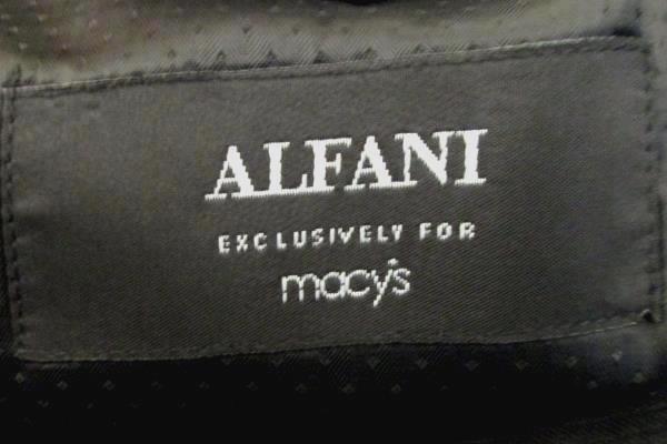 Men's Black Long Sleeve Suit Jacket Dry Clean Only By Alfani Size 44L