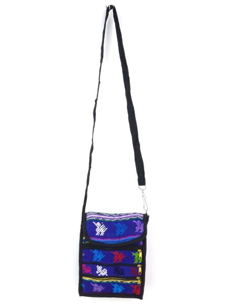 8pc Lot: 90's Blue / Black Tribal Guatemalan Mochila SMALL Crossbody Bags NEW