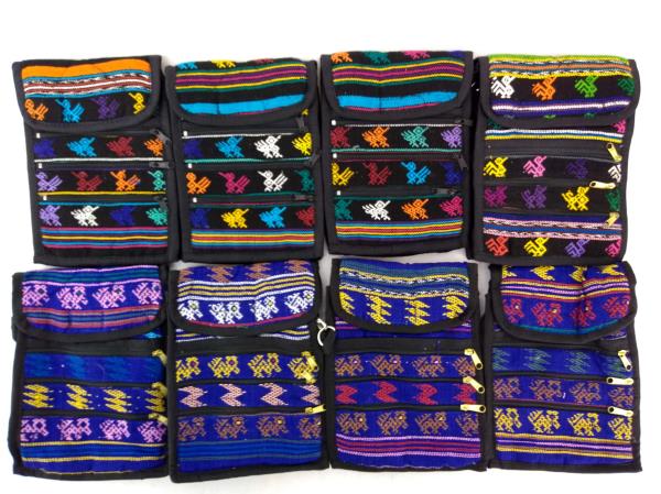 8pc LOT: Assorted 90s Guatemalan Hand Woven Boho Mochila SMALL Crossbody Bags