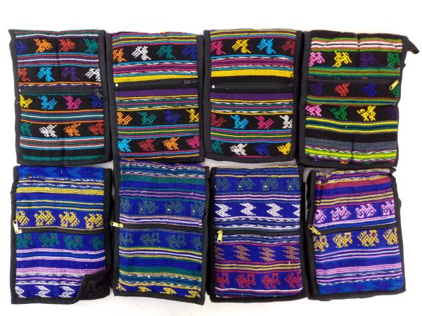 8pc LOT: Assorted 90s Guatemalan Hand Woven Boho Mochila SMALL Crossbody Bags