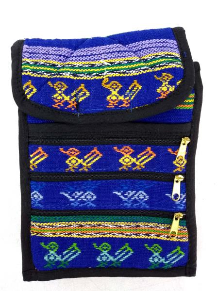 NEW Bright Blue 90's Guatemalan Hand Woven Boho Mochila SMALL Crossbody Bag