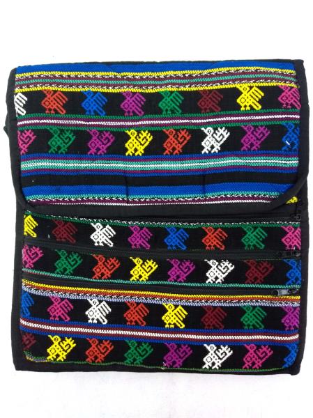 New Black 90s Guatemalan Hand Woven Mochila Large Crossbody Bag Concerned Crafts