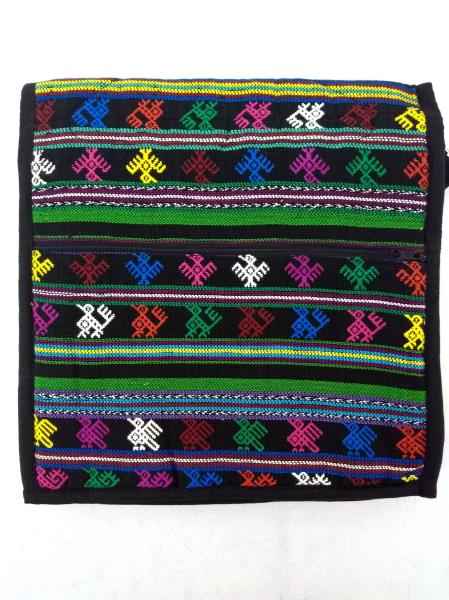 New Black 90s Guatemalan Hand Woven Mochila Large Crossbody Bag Concerned Crafts