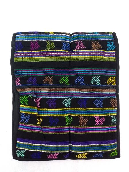 Guatemalan Hand Woven Mochila Crossbody Bag Large CONCERNED CRAFTS NOS Black #F