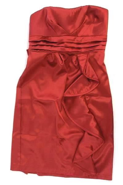 My Michelle Red Halter Dress Tie Back Juniors Size 5