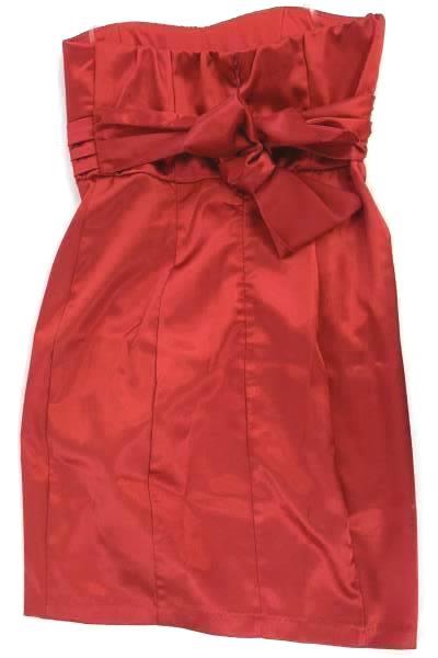 My Michelle Red Halter Dress Tie Back Juniors Size 5