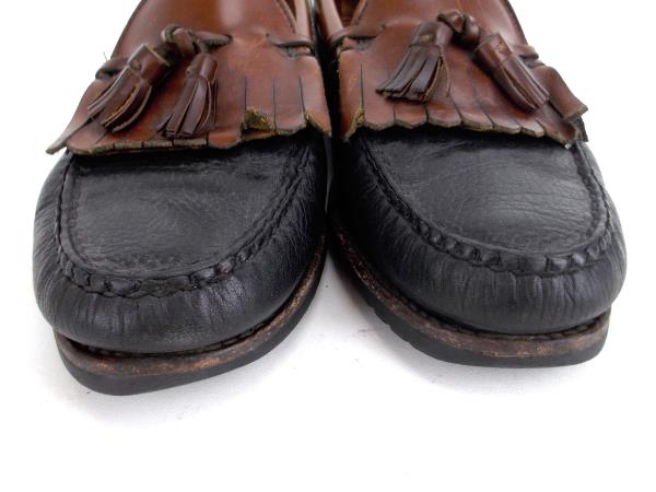 ALLEN EDMONDS "Nashua" Men's 10.5D Black and Brown Leather Tassel Loafers