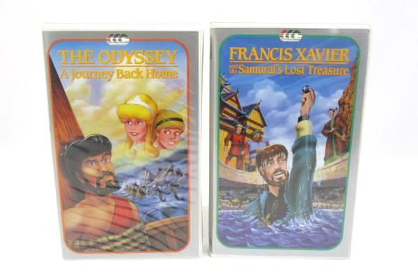 Lot of 2 VHS Movies Francis Xavier The Samurai's Lost Treasure The Odyssey