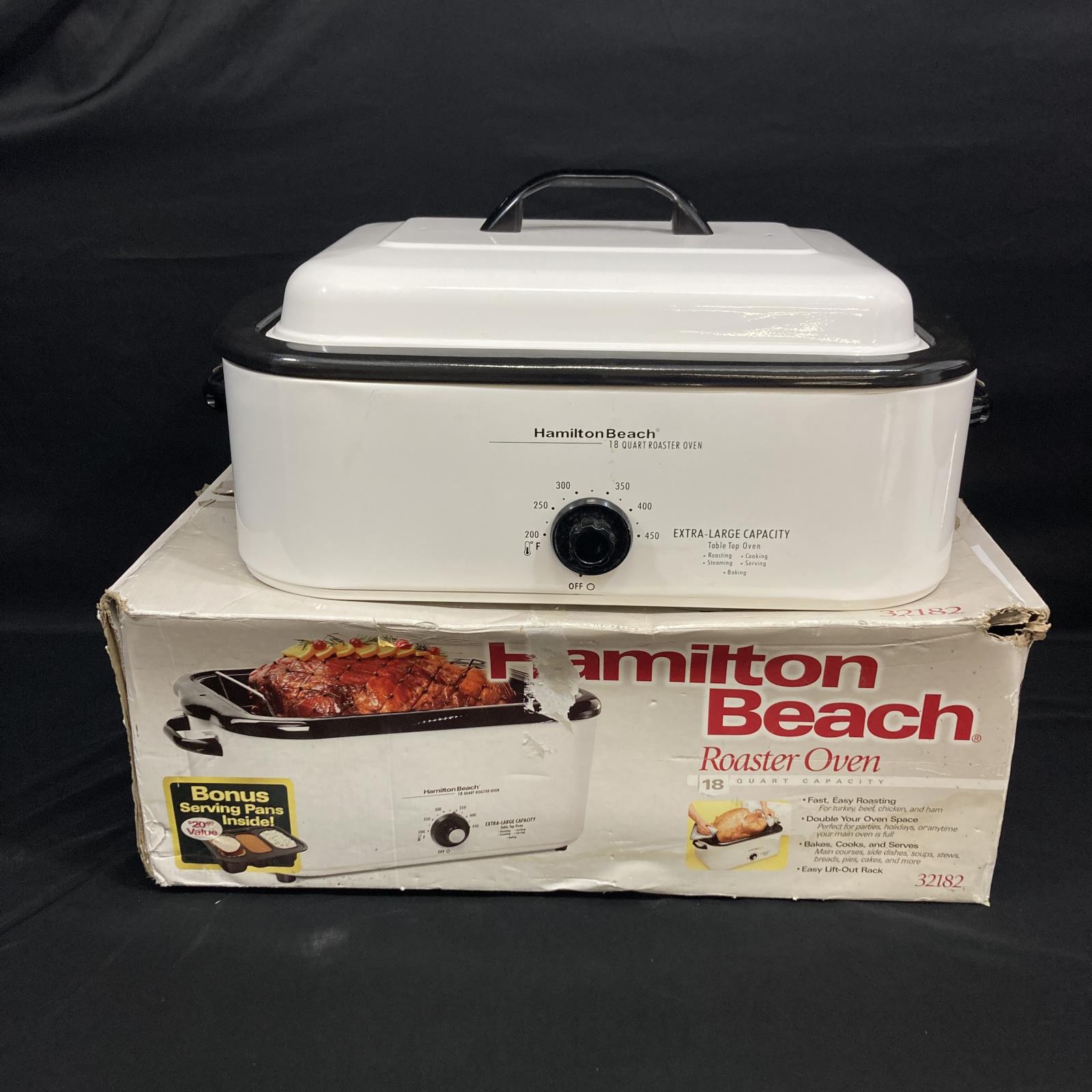 Hamilton Beach 18 Quart Roaster Oven ExtraLarge Model 32182 Works