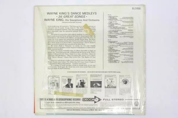 Wayne King's Dance Medleys 36 Greatest Songs Jazz 12 Inch 33 RPM Record Music