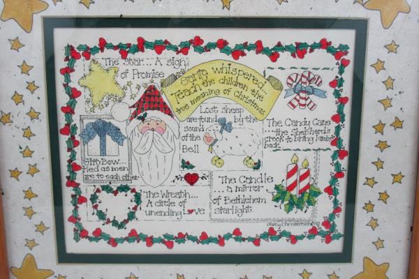 1992 Darcy Christensen Teach The Children The Meaning Of Christmas Framed Poster