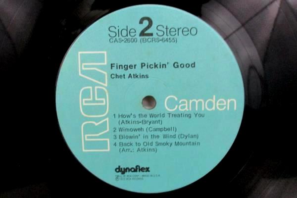 Chet Atkins Finger Pickin' Good 1972 12 Inch Vinyl 33 RPM LP Record Country