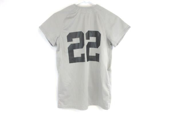 Alleson Athletic Jersey Fillies Grey and Black Women's Small Softball Kellyville