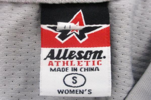 Alleson Athletic Jersey Fillies Grey and Black Women's Small Softball Kellyville