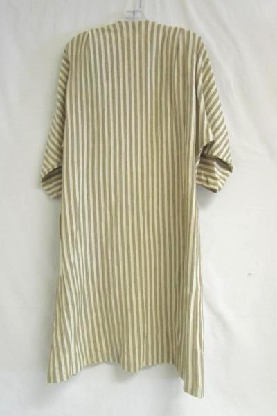 Vintage Sybil California Dress Cardigan Set Cowl Tan Ivory Striped Women's Sz 6