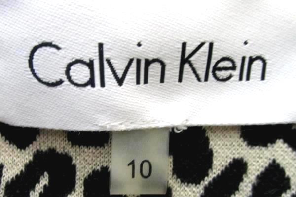 Women's Leopard Cheetah Print Blazer Coat By Calvin Klein Size 10 80% Polyester
