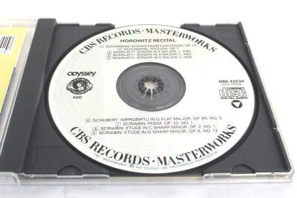 Vladimir Horowitz Horowitz Recital 1987 CD Odyssey CBS Masterworks