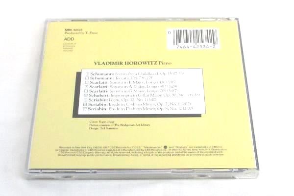 Vladimir Horowitz Horowitz Recital 1987 CD Odyssey CBS Masterworks