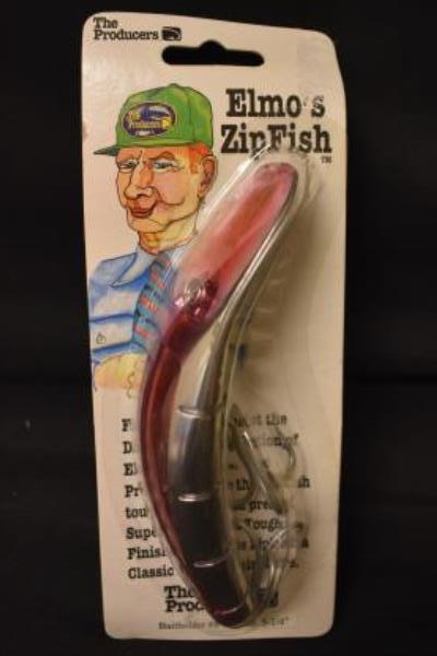 Lot of 2 Fish Hooks #6 Elmo Zipfish & #8 Elmo Baitholder Multicolored