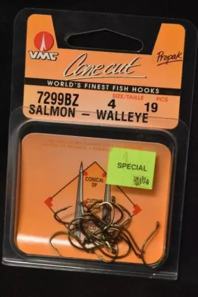 Lot Of 3 Fishing Hooks Eagle Claw VMC Mack's Lure Sizes 6 4 1 Outdoor Fish Camp