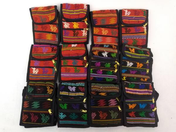 Guatemalan Hand Woven Mochila Crossbody Bag Mini 12pc CONCERNED CRAFTS NOS Lot C
