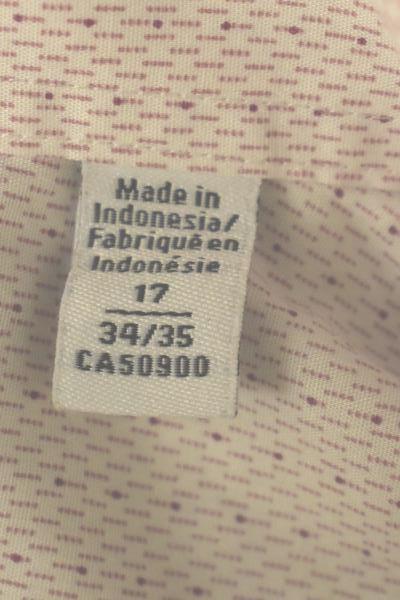 Button-Up Dress Shirt Calvin Klein Pink Speckled 100% Cotton Men's Size 17