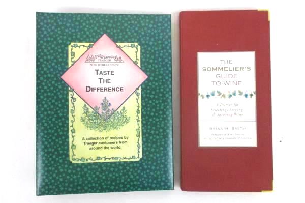 Lot of 2 Cookbooks Guide to Wine Trager Taste the Difference Hardcover