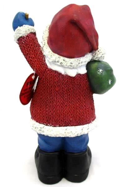 12" Ceramic American Greetings Santa Holding Sack of Toys & Bell 422798