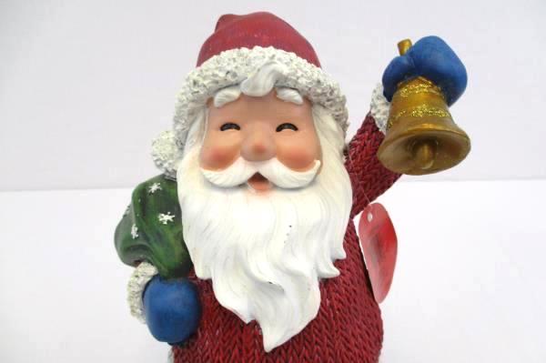 12" Ceramic American Greetings Santa Holding Sack of Toys & Bell 422798