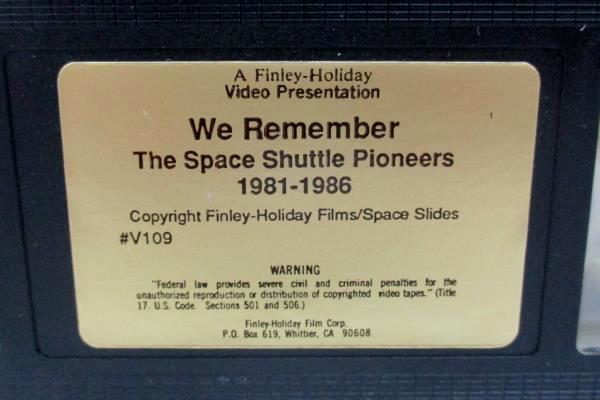 We Remember The Space Shuttle Pioneers 1981-1986 VHS