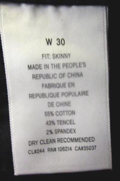 Women's Black Skinny Fit Jean Pants By Else Size W30
