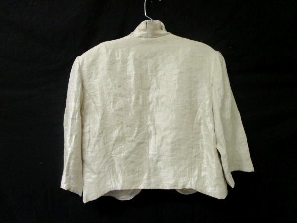Jacket By J. Taylor Ruffled & Metallic Cream With Lace Detailing Women's Size 16